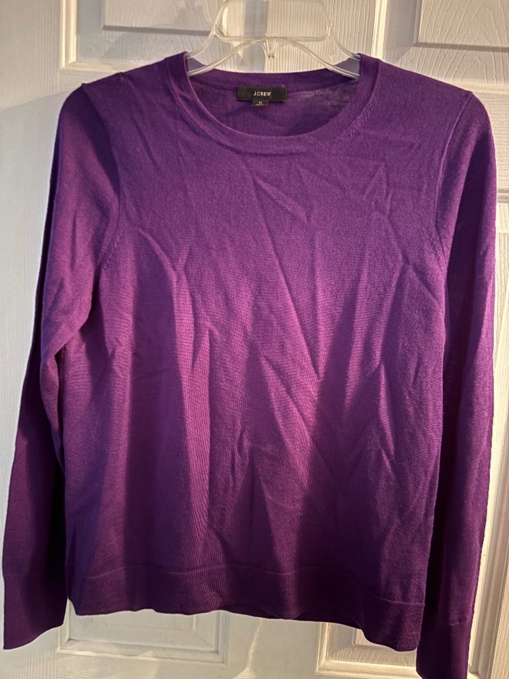 J. Crew Crewneck Long Sleeve Purple Sweater Size M